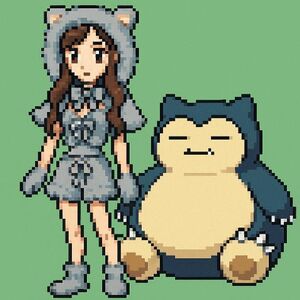 🎮ポケモンのドット絵描いてもらっちゃったの〜っ🐰💗