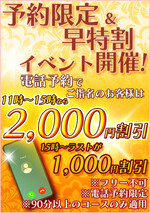 新橋メンズエステ ミセスの癒しエステ 【予約限定＆早得割】
